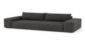 Cord-Sofa Dunkelgrau 200cm Breites 3-Sitzer-Sofa