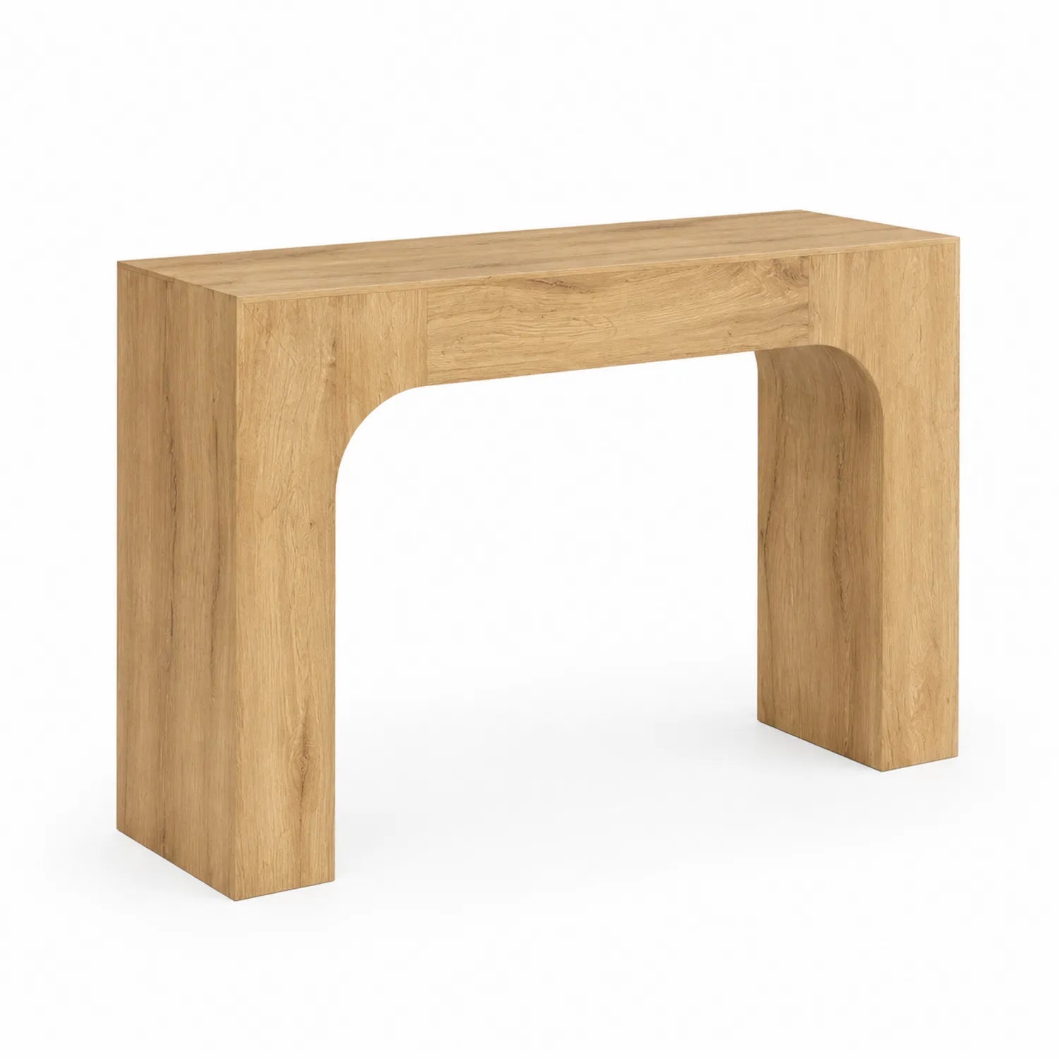 Konsolentisch rechteckig 120cm MDF mit Eichenfurnier Natur