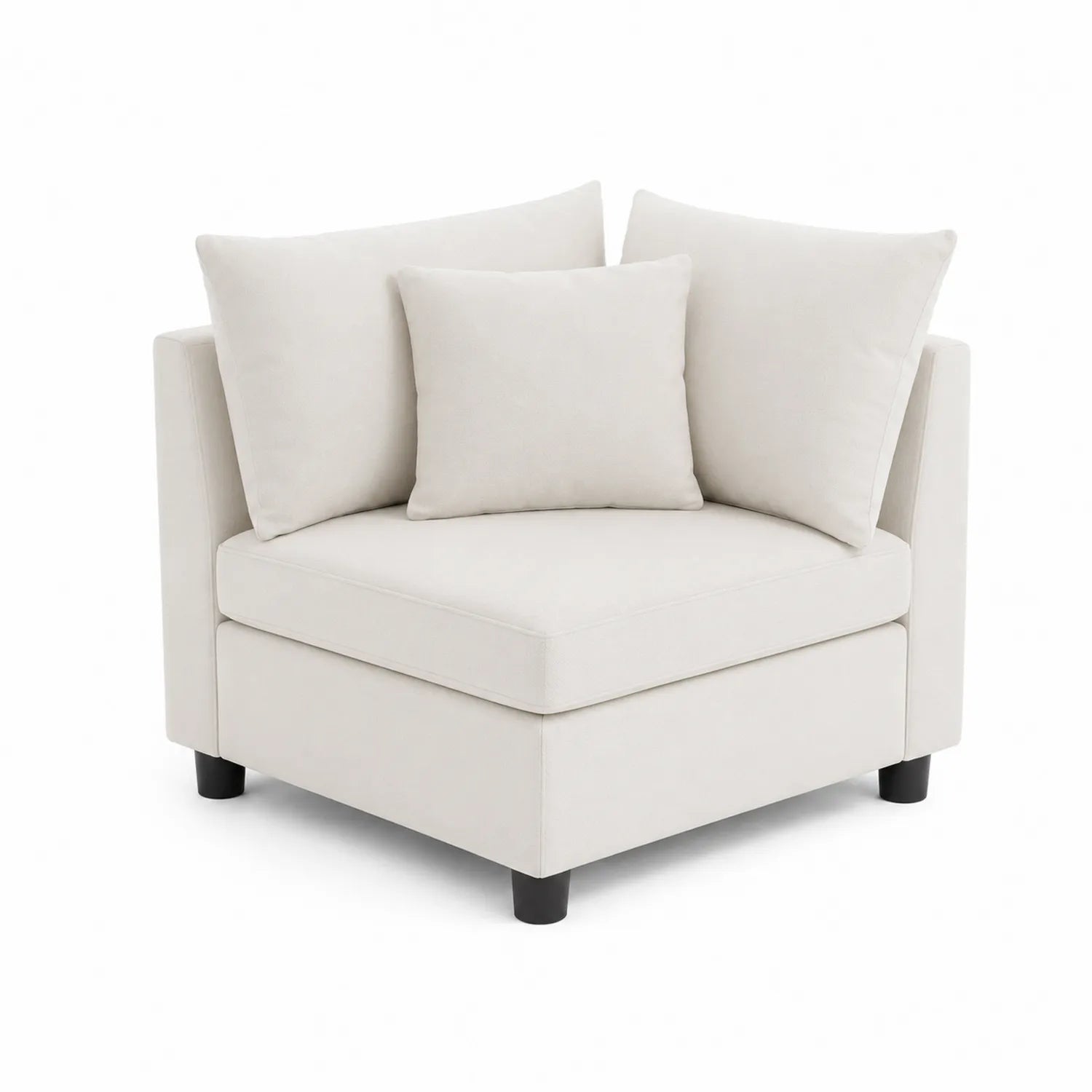 Ecksofa Modul Holz 90x90x85 cm Beige