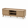 TV-Schrank Holz 200x40x55cm Natur mit Schiebetüren
