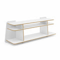 TV-Möbel rechteckig 120x40x45 cm Holzwerkstoff Weiß