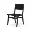 Esszimmerstuhl aus Aluminium und Polyethylen Schwarz
